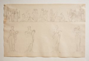 Apollo, de Gratiën en de Muzen door Bertel Thorvaldsen