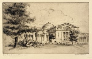 Gebouw voor schone kunsten, Chicago (gevel, west) door Bertha E. Jaques