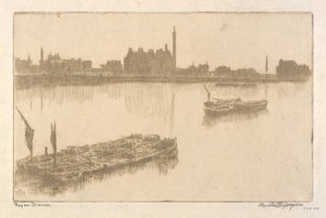 Mist op de Theems door Bertha E. Jaques