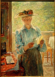 Portret van de Zweedse pianiste Hanna Lucia Bauck door Bertha Wegmann