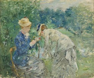 In het Bois de Boulogne door Berthe Morisot