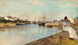 De haven van Lorient. 1869 door Berthe Morisot