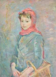 Frans: Fillette portant un panier door Berthe Morisot