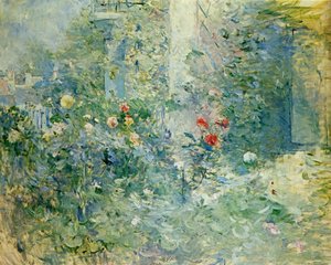 Tuin in Bougival Le jardin à Bougival door Berthe Morisot