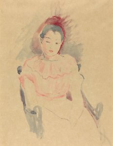 Zittend meisje, 1894 door Berthe Morisot