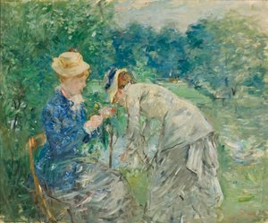 In het Bois de Boulogne, c.1875-9 door Berthe Morisot