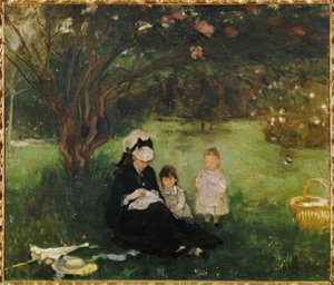 Seringen in Maurecourt door Berthe Morisot