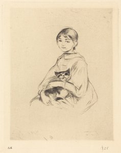 Klein meisje met kat, 1888-1890