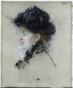 Mademoiselle Louise Riesener met een hoed