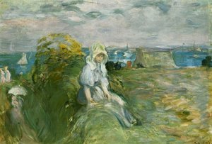 Op de Klif bij Portrieux, 1894 door Berthe Morisot