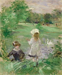 Aan de oever van het meer, 1883 door Berthe Morisot