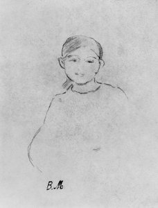 Portret van een jong meisje, 1887 door Berthe Morisot