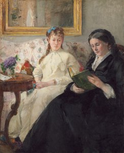 De moeder en zus van de kunstenaar door Berthe Morisot