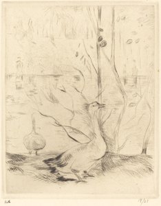 Wandeling in het Bois de Boulogne door Berthe Morisot