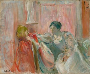 Vrouw en kind door Berthe Morisot