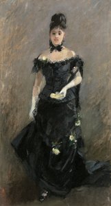Vrouw in het Zwart of Voor het Theater, 1875