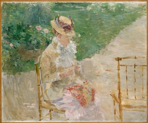 Jonge Vrouw aan het Breien, c.1883 door Berthe Morisot