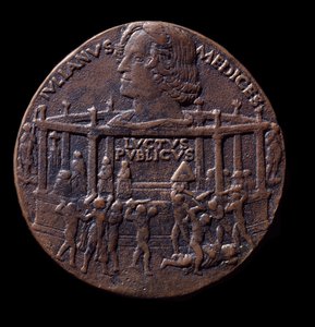 Bronzen medaille over de Pazzi-samenzwering (1478) door Bertoldo di Giovanni