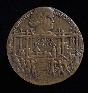 Medaille met het hoofd van Lorenzo De