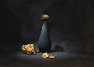 Melancholische gedroogde rozen door Betty Liu