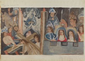 Station van het Kruis nr. 7: Jezus valt voor de tweede keer, ca. 1936 door Beulah Bradleigh