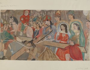 Station van het Kruis nr. 9: Jezus valt voor de derde keer, c. 1936 door Beulah Bradleigh
