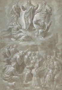 De Transfiguratie, naar Raphael, 1511-51 door Biagio Pupini