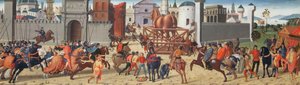 Het beleg van Troje II: Het houten paard door Biagio di Antonio