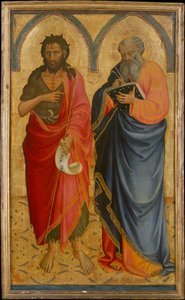 Heiligen Johannes de Doper en Matteüs, mogelijk 1433 door Bicci di Lorenzo