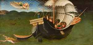 Sint Nicolaas van Bari verjaagt de Storm, 1433-1435 door Bicci di Lorenzo