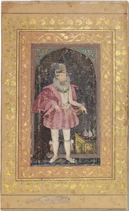 Een zeldzaam Mughal-portret van James I, c.1615-18 door Bichitr Bichitr