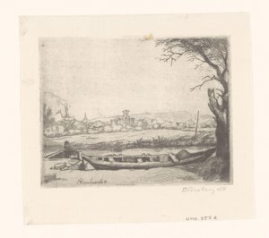 Kanaal met een grote boot en een brug door Birger John Forsberg