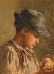 Jongen met een vogel