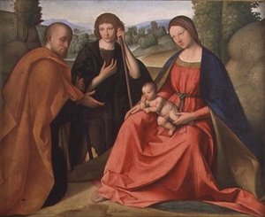 Aanbidding van de herders door Boccaccio Boccaccino