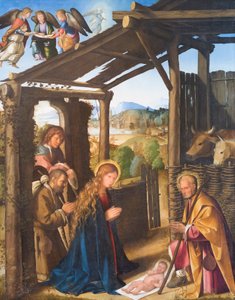 Aanbidding van de herders door Boccaccio Boccaccino