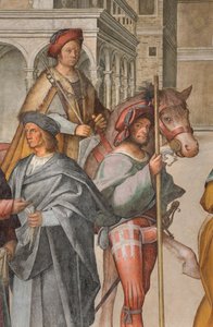 Centrale Schip, Eerste Noord Span, Ontmoeting van St. Joachim en Sant