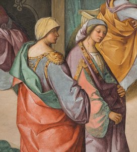 Geboorte van de Maagd (detail) door Boccaccio Boccaccino