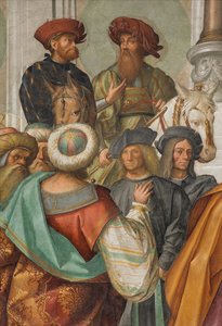 Centraal Schip, Tweede Noordelijke Span, Huwelijk van de Maagd (detail)