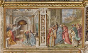 Centrale Schip, Derde Noord Span, Aankondiging, Bezoek, Boccaccio Boccaccino 1516-17