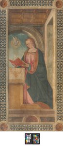 Aankondiging detail van Madonna (detail) door Boccaccio Boccaccino
