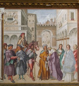 De ontmoeting van St. Joachim en St. Anna door Boccaccio Boccaccino