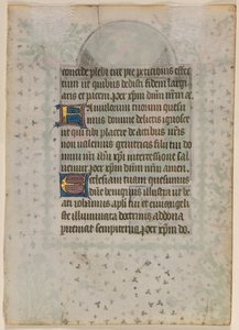 Blad uit een getijdenboek: Tekst verso, ca. 1410-20
