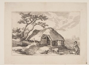 Plaat 17, uit Landschappen met boerderijen