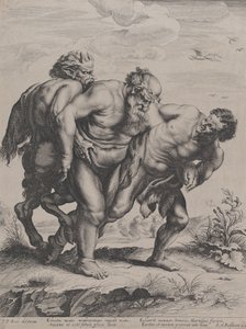 De dronken Silenus, ondersteund door een sater en een faun