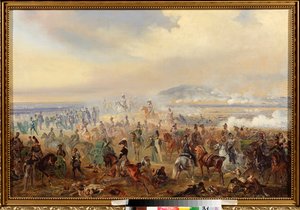 De slag bij Leipzig in oktober 1813