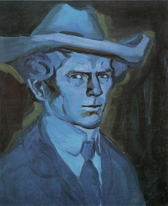 Zelfportret, 1909 door Bohumil Kubišta