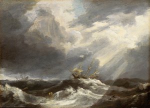 Zonlicht op een Stormachtige Zee, ca. 1640s door Bonaventura Peeters