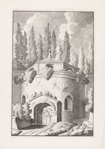 Ruïne van een Romeinse ronde tempel