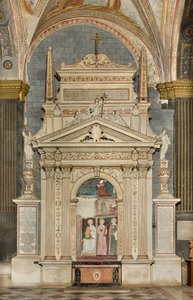 Noord Transept, Altaar van St. Michael de Aartsengel, Achter het Altaarstuk de Fresco