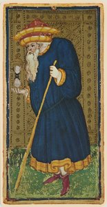De kluizenaar, facsimile van een tarotkaart uit het 